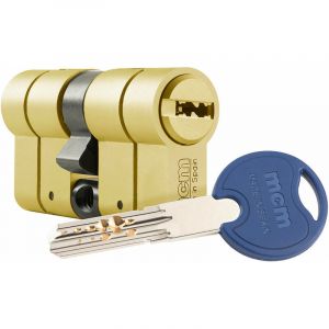 Cylindre de s&eacute;curit&eacute; MCM SCX+DE 30-30 Antibumping Double embrayage Laiton Acier
