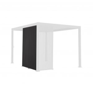 Sweeek Triomphe persienne verticale 4m aluminium panneau brise vue anthracite