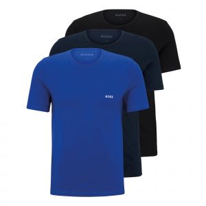 Boss Effect Lot de 3 maillots de corps droits en jersey de coton Bleu - Couleur Bleu - Taille S