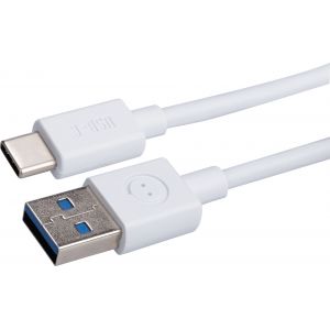 Watt & co Câble universel USB 3.0 A vers TYPE C blanc