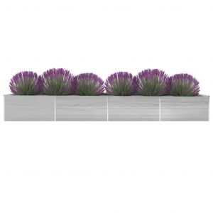 Image de VidaXL Lit surélevé de jardin Acier galvanisé 600x80x77 cm Gris