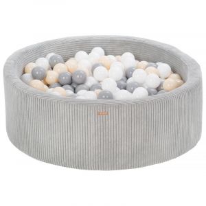 Piscine à balles 300 balles 90 cm gris, cappuccino