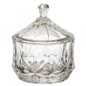 Bonbonni&egrave;re en Verre "Cisel&eacute;e" 11cm Transparent