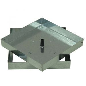 Tampon Creux avec Cadre en en t&ocirc;le galvanis&eacute;e &agrave; carreler 43 x 43 cm, Tampon de coffrage pour Regard