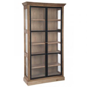 Design And Vintage Vitrine en bois naturel