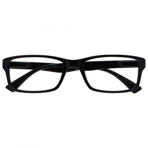UV Reader Lunettes de Lecture Noir Designer Style Hommes/Femmes UVR092BK +2,00