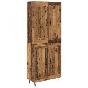 VidaXL Haut Armoire Bois Ancien 69,5 x 34 x 180 cm Bois d'ing&eacute;nierie