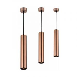 Silamp Luminaire Suspendu GU10 IP20 30cm Bronze (Pack de 3)