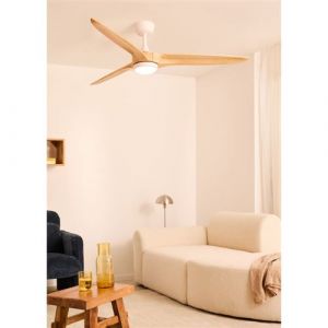 WIND CENTURY - Ventilateur de plafond 40W silencieux Ø152 cm 100% bois