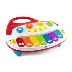 Chicco Jeu Mon Premier Piano Jeu Musical pour Enfants Facile &agrave; saisir 7 Boutons Lumi&egrave;res 2 Modes de Jeu &Eacute;lectronique 1-4 Ans