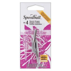 Lot de 2 gouges pour linogravure Speeball, N&deg;4 carr&eacute;e