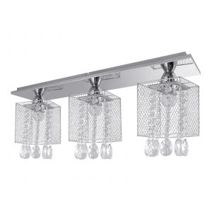 Spotlight Plafonnier 3 Têtes Métal "Gracja" 65cm Chrome