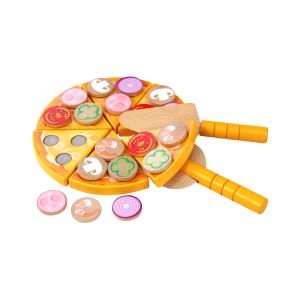 Jeu de pizza en bois pour enfants