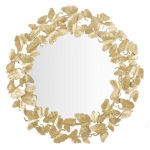 Miroir rond en métal Fogle 87 x 2.5 cm