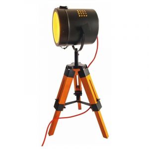 Image de Barcelona led Lampe tripode en bois 'Carpen' - Couleur :Noir