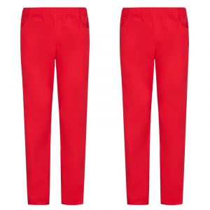 Misemiya - Pack 2 Pcs - Pantalon SANITAIRE Unisex - Uniformes MEDICALES Uniformes SANITAIRES Pantalon DE Travail - Réf 8312 * 2 pcs - Large, Rouge