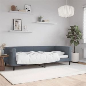 VidaXL Lit De Repos Gris Fonc&eacute; 90x200 Cm Velours