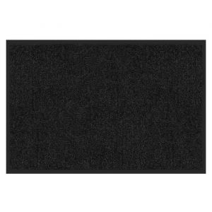 Karat - Tapis de Porte Paillasson d'entr&eacute;e Rhine Noir 90 x 300 cm