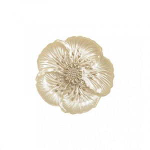Coupelle fleur crème dorée