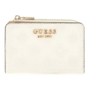 Guess Porte-monnaie crème pour femme - Phoebe SLG Zip Around Card Case Cream White 315402