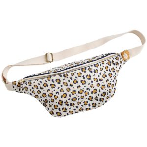 Sac banane en gaze de coton imprim&eacute; l&eacute;opard