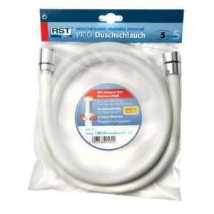 Image de RST Flexible de douche avec raccord vissable Blanc 150 cm - 1531