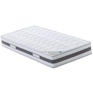 Literie Julien Matelas Mémoire de Forme 60 Kg/m3 + Alése 100x200 x 23 cm Trés Ferme + Oreiller Visco 7 Zones de Confort Noyau Poli Lattex HR