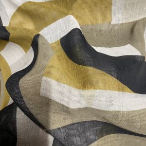 LINDER Tissu voilage &eacute;tamine Antik vert - 300cm - Mondial Tissus