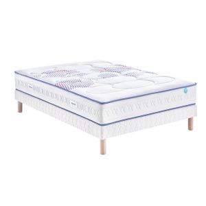 Image de Merinos Ensemble Matelas CHILLY WAVE 651 Ressorts ensachés + 4 cm viscoélastique Confort Morphologique 70x190