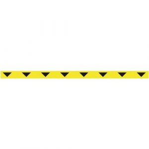 Tarifold Fr 197551- Bande Adhésive Signalisation au Sol «Gardez vos distances sécurité - Jaune et Flèches Noir - 1000 x 50mm /Ligne de confidentialité - Sachet 1 unité