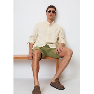 Marc O'Polo Chemise à manches longues et col droit de coupe Regular Fit en pur lin Beige Marc O?Polo - Couleur Beige - Taille XXL