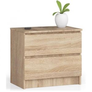 Commode Akord K60 Chêne Sonoma 60 cm 2 tiroirs façade Chêne Sonoma 60x40x55 cm