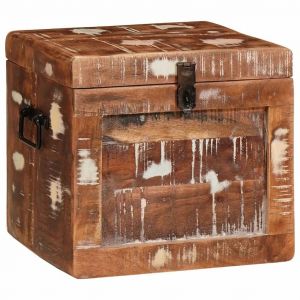 VidaXL Boîte de Rangement Multicolore bois de récupération massif