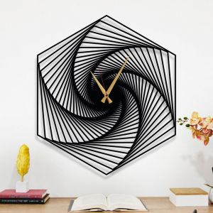 Dekory Horloge Murale Spirale Héxagone 60 cm