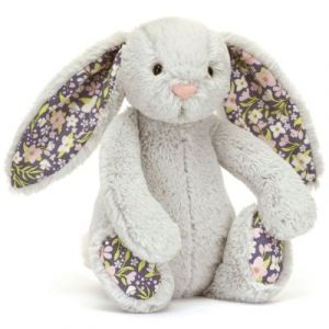 Jellycat Peluche Bashful Lapin en fleurs Gris (18 cm)