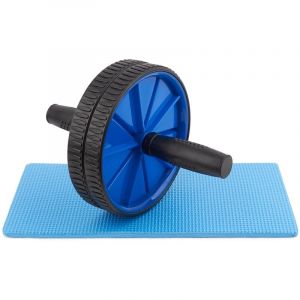 LUXTRI Roulette abdominale - 250 x 180 x 180 mm - avec Pad pour genoux - Entraîneur classique des muscles abdominaux Torse - Entraînement Sport Gym