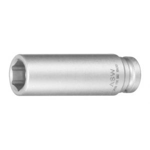 ASW Douille &agrave; choc magn&eacute;tique 1/4'' mod&egrave;le long Cote s/plats : 13 mm Long. 50 mm &Oslash ext&eacute;rieur de la prise de force 188 mm