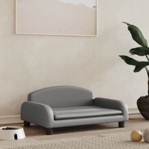 VidaXL Lit Pour Chien Gris 70x45x30 Cm Similicuir