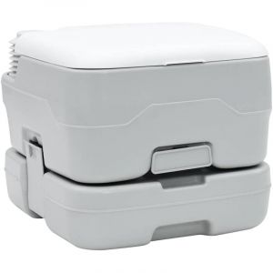 VidaXL Toilette de camping portable Gris 41.5 x 36.5 x 30 cm
