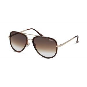 Quay Australia All In - Mini lunettes de soleil unisexe - Écaille de tortue-Marron