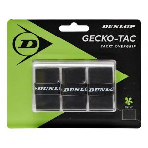 Dunlop 613263 Gecko Tac Tennis Overgrip Black 3 Adulte Unisexe, Noir, Taille Unique