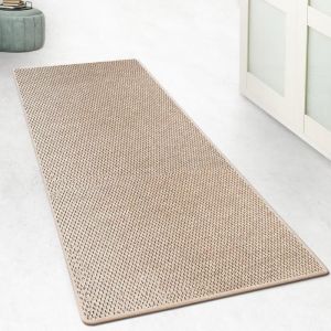 Karat - Tapis de couloir Kalkutta Aspect Sisal Beige 66 x 250 cm