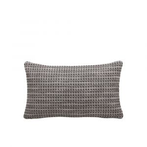 Housse de coussin en Jacquard texturé et graphique Gris
