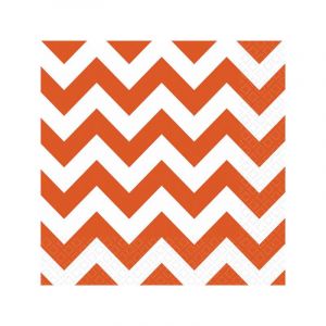 Image de Amscan 20 Serviettes papier chevrons orange