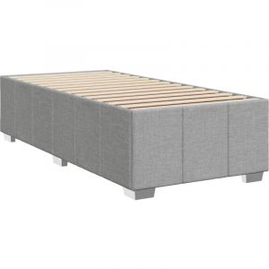 VidaXL Cadre de lit sans matelas gris clair 90x190 cm tissu