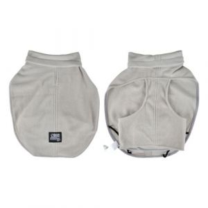 Love Story, Veste Polaire Col Large Fermeture Scratch Polyester Taille M/35 cm Gris Clair