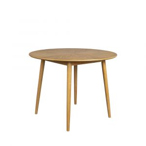 Image de DRAWER FABIO - Table à manger ronde en bois ø120cm - Bois clair