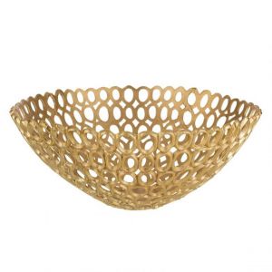 Prix Coupelle Ronde Design Cercles Evano 50cm Or