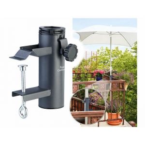 Royal Gardineer Support de parasol universel en métal - avec pince à étau
