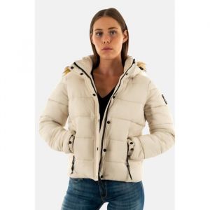 Superdry Veste Faux Fur blanc cr&egrave;me femme. - 12